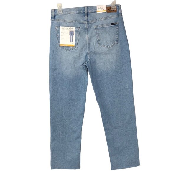 CALVIN KLEIN HIGH VINTAGE STRAIGHT JEANS NEW WITH TAG - Picture 9 of 14